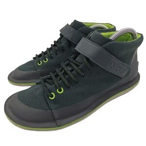 Camper Shoes Womens EU 39 US 8 Green Mesh Strap Mid Top Walking Athletic Sneaker